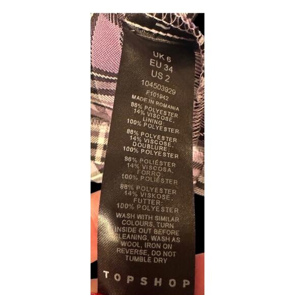 Top Shop Plaid Mini Skirt - Picture 7 of 9